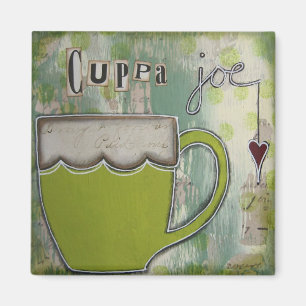 "Cuppa Joe" Art Magnet von Nancy Lefko