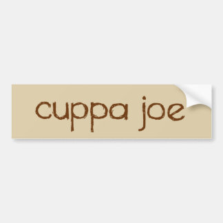 cuppa Joe-Logo im Braun - Autoaufkleber