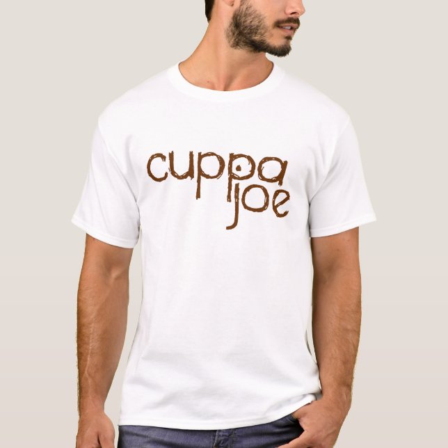 cuppa Joe-Logo im Braun - T-Shirt (Vorderseite)