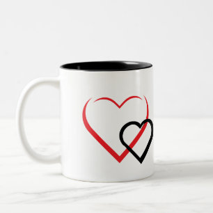 Cups Liebe/Herzdesign Kaffeemaschine Tasse/Perfekt Zweifarbige Tasse