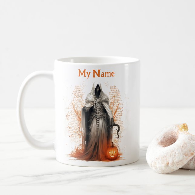 Cups: Personalisierter Cup zu Halloween Kaffeetasse (Mit Donut)