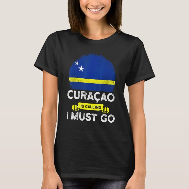 Curaao fordert, dass ich das Curaoan-Flaggendenkma T-Shirt (Vorderseite)