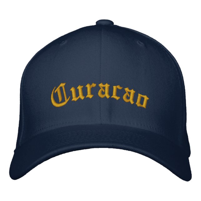 Curacao Bestickte Baseballkappe (Vorderseite)