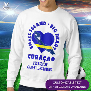 CURAÇAO Big Heart Fun Benutzerdefiniert 2026 Fußba Sweatshirt