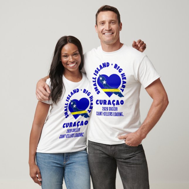 CURAÇAO Big Heart Fun Custom 2026 Soccer T-Shirt (Unisex)
