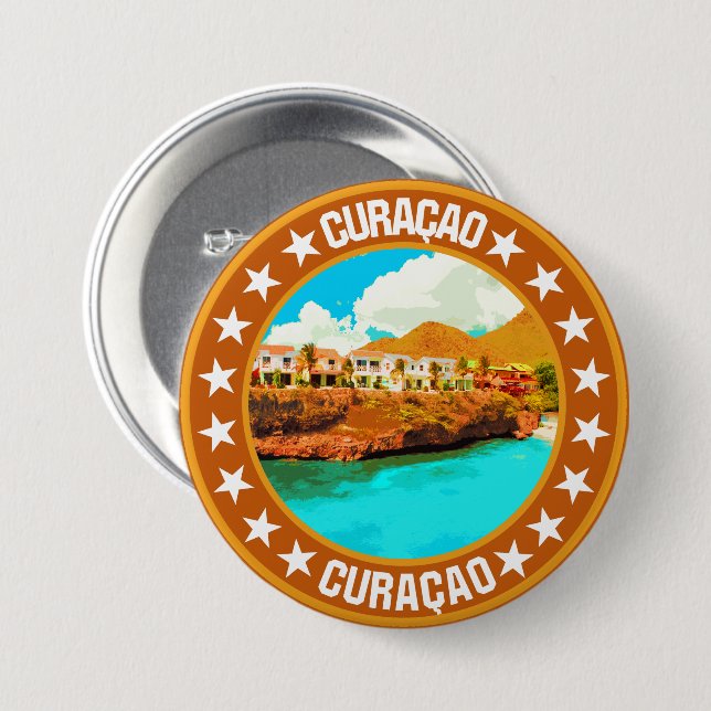 Curaçao Button (Vorne & Hinten)