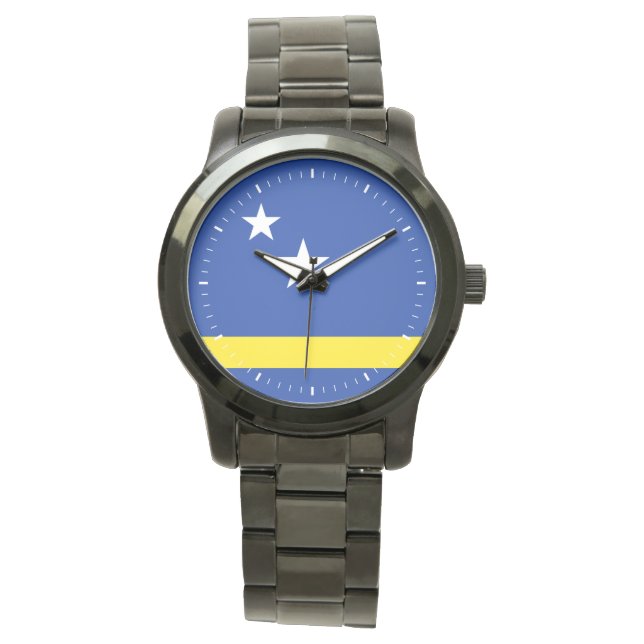 Curacao Flag Watch Armbanduhr (Vorderseite)