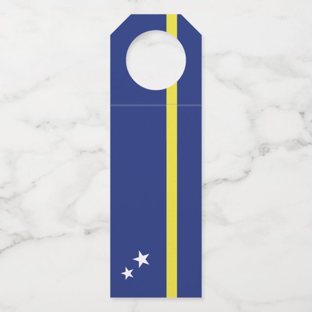 Curaçao-Flagge Flaschenanhänger (Vorderseite)