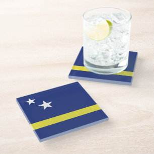 Curaçao-Flagge Glasuntersetzer