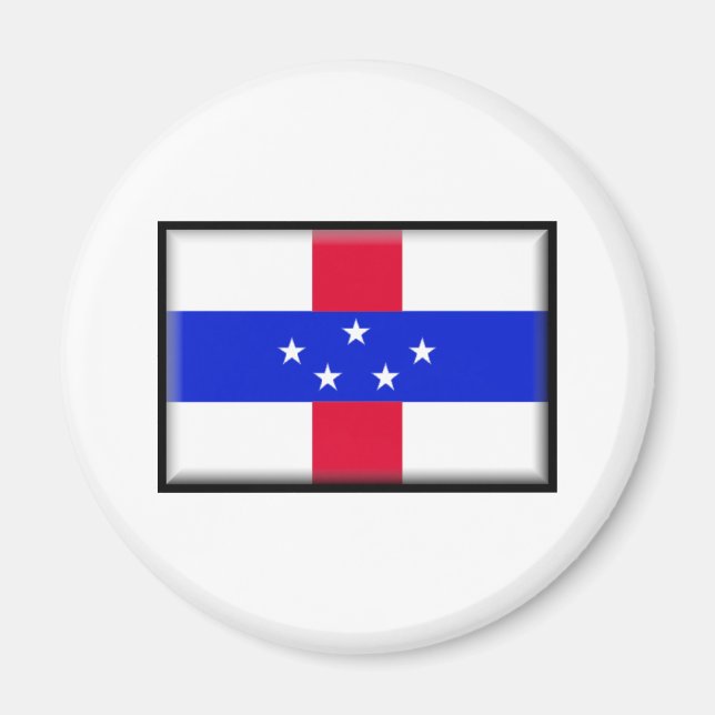 Curacao-Flagge Magnet (Vorne)