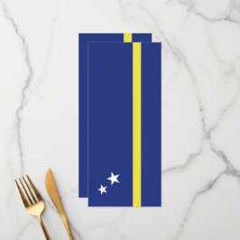 Curaçao-Flagge Menükarte