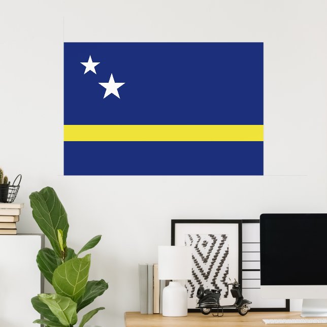 Curaçao-Flagge Poster (Heimbüro)