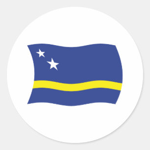 Curaçao-Flaggen-Aufkleber Runder Aufkleber