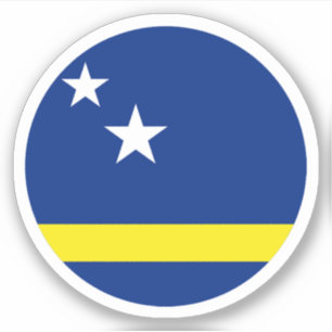 Curaçao-Flaggen-Rundsticker Aufkleber