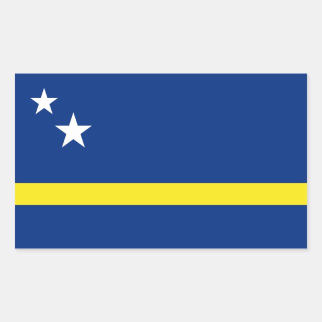 Curaçao kennzeichnen, die Niederlande/Holländer Rechteckiger Aufkleber (Vorderseite)