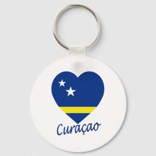 Curaçao kennzeichnen Herz Schlüsselanhänger