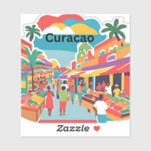 Curaçao-Markt Aufkleber