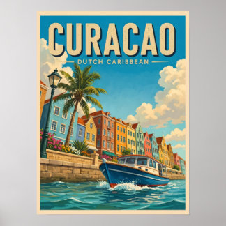 Curaçao Niederländische Karibik Poster