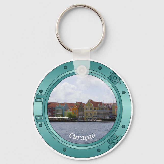 Curacao Porthole Schlüsselanhänger (Vorderseite)