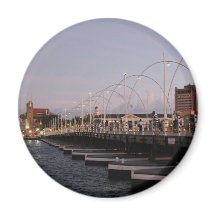 Curaçao Queen Emma Pontoon Bridge at Dusk