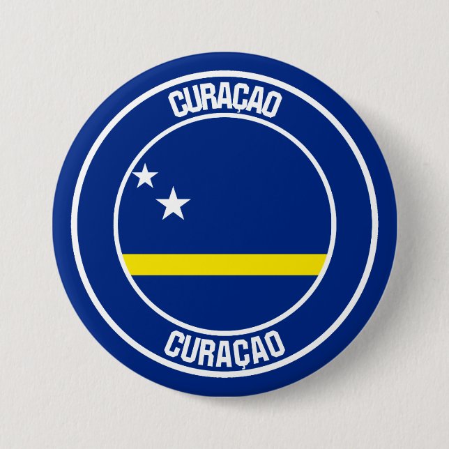 Curaçao RundEmblem Button (Vorderseite)