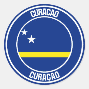 Curaçao RundEmblem Runder Aufkleber