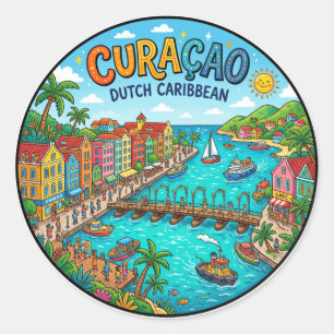 Curaçao Runder Aufkleber
