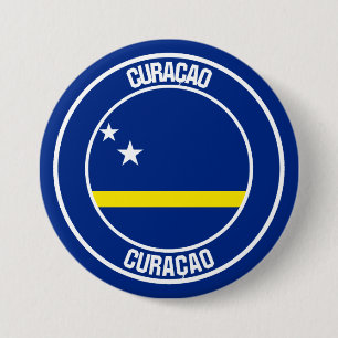 Curaçao-rundes Emblem Button