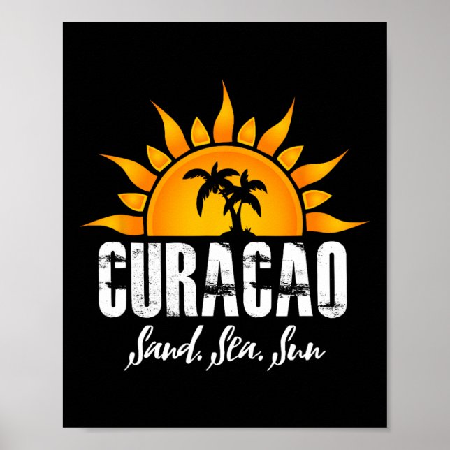 Curaçao! Sand  Poster (Vorne)