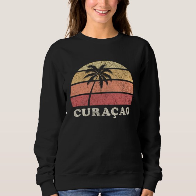 Curaçao Vintage 70s Retro Throwback Sweatshirt (Vorderseite)