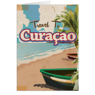 Curaçao Vintage-Reiseposter-Kunst.
