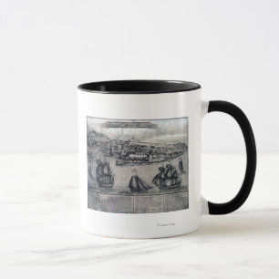 CuracaoPanoramic MapCuracao, die Niederlande Tasse