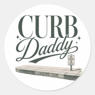 Curb Daddy Runder Aufkleber