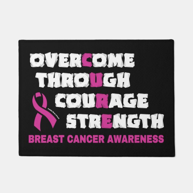 CURE...Brustkrebs Fußmatte (Vorderseite)
