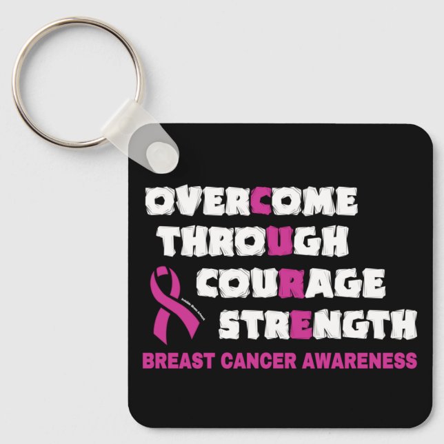 CURE...Brustkrebs Schlüsselanhänger (Vorderseite)