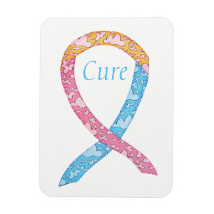 Cure CDH Awareness Ribbon Art Custom Word Magnet