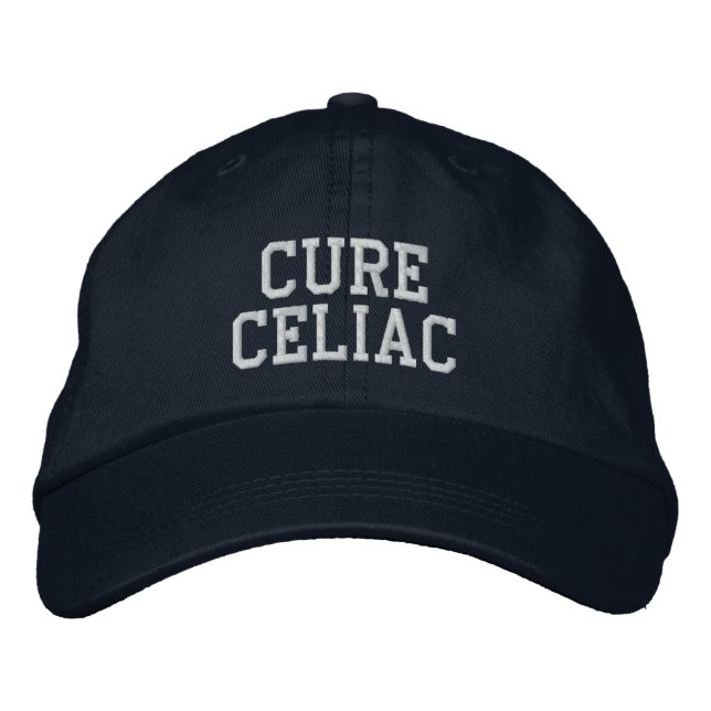 "Cure Celiac" - bestickter Hut (Vorderseite)