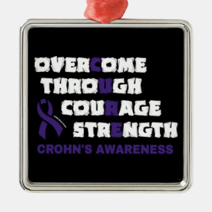 CURE...Crohn's Metal Ornament Aus Metall