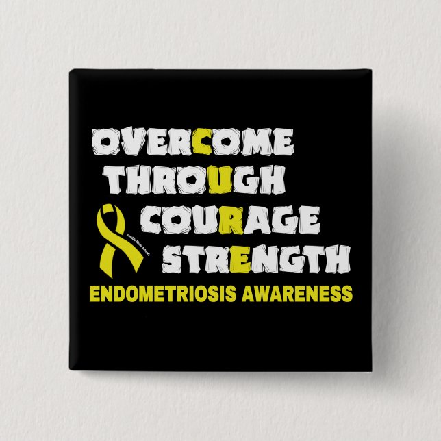 CURE...Endometriose Button (Vorderseite)