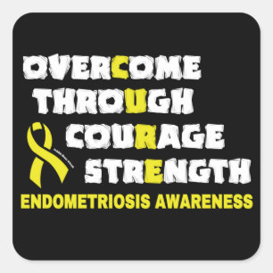 CURE...Endometriose Quadratischer Aufkleber