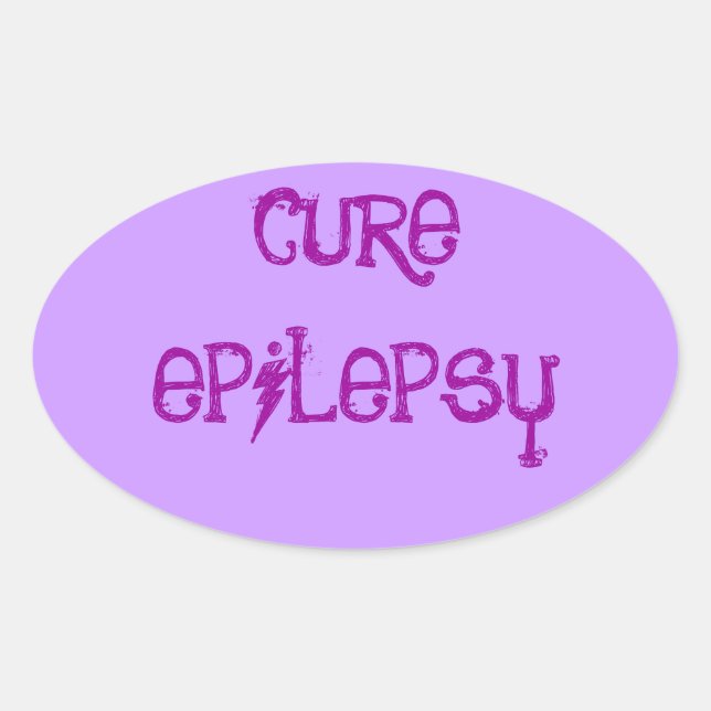 CURE EPILEPSY OVALER AUFKLEBER (Vorderseite)