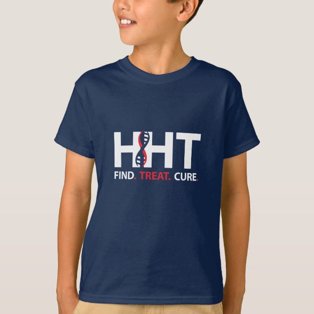 Cure HHT FIND.TREAT.CURE Sensibilisation T-shirt ( (Devant)
