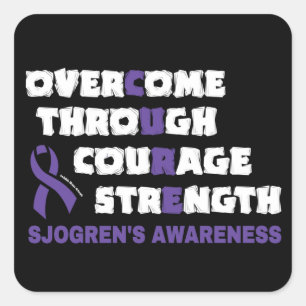 CURE... Sjogren's Quadratischer Aufkleber