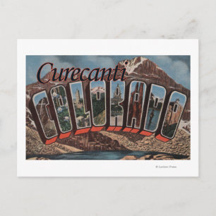Curecanti, Colorado - Große Buchstabenszenen Postkarte