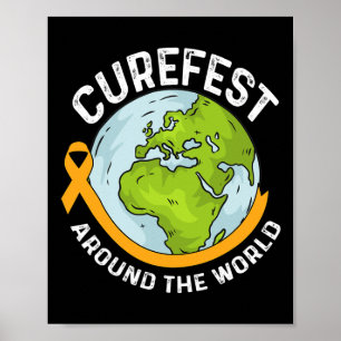 Curefest auf der ganzen Welt Bewusstsein für Kinde Poster