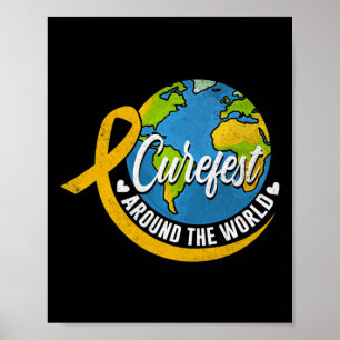 Curefest rund um die Welt Kinderkrebs  Poster
