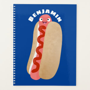 Curieux hot dog Weiner dessin animé