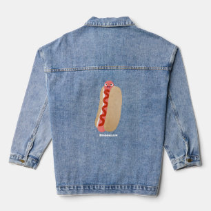Curieux hot dog Weiner dessin animé