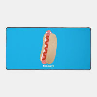 Curieux hot dog Weiner dessin animé