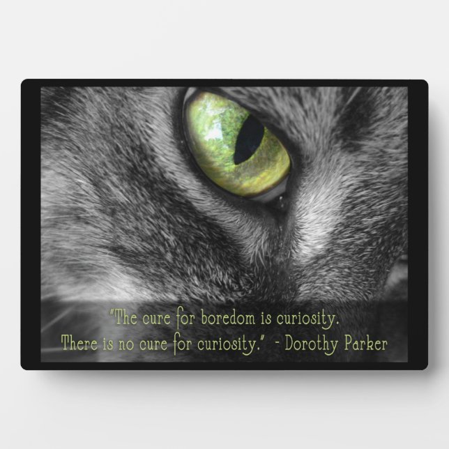 Curiosity Chat avec Parker citation plaque (Devant)